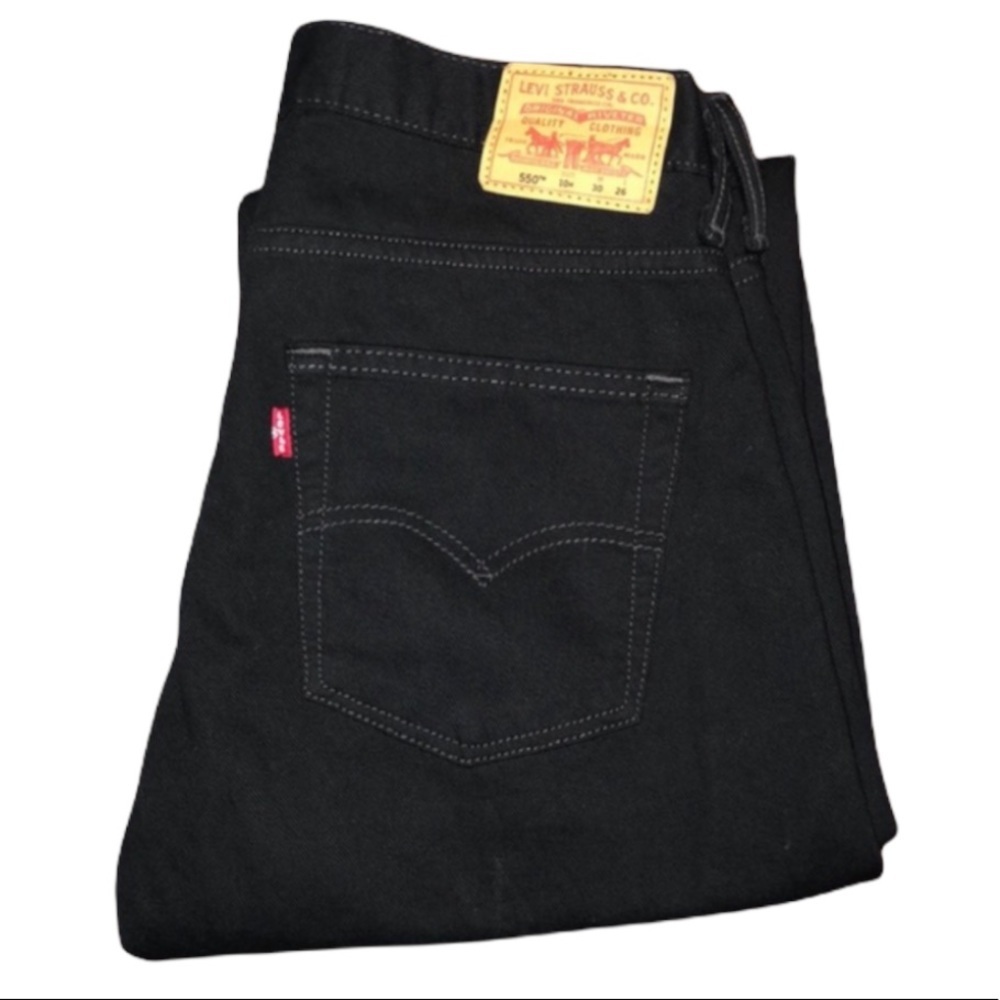 Levi’s 550 Relaxed Fit Black Boys Husky Jeans